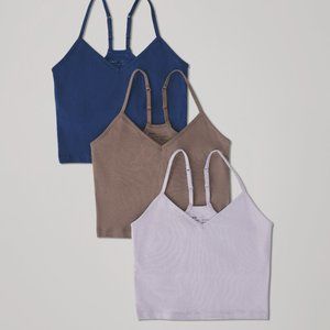 Everyday Shelf Bra Cropped Camisole 3-Pack - Sweet Orchid